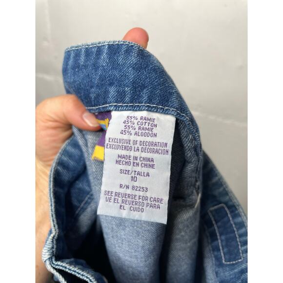 NEW Vintage Pooh Bear Denim Skort Girls Size 10 No Bothers Here Embroidered - Picture 6 of 7